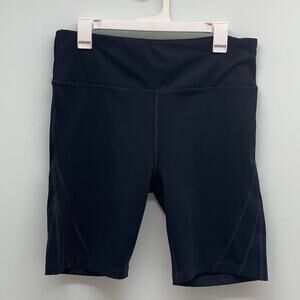 Mono B Bike Shorts Womens XL Black High Waist Athletic Waist Pocket Workout